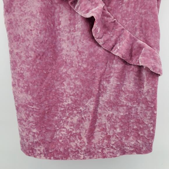 J.Crew Y2K FairyCore Pink Crushed Velvet Tank Ruffles Adjustable Strap Crop XS - Picture 3 of 10